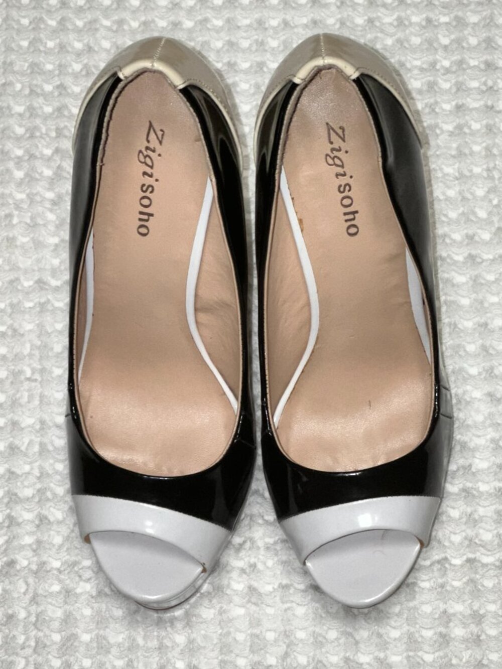 Zigi Soho Black And White Platform Heels